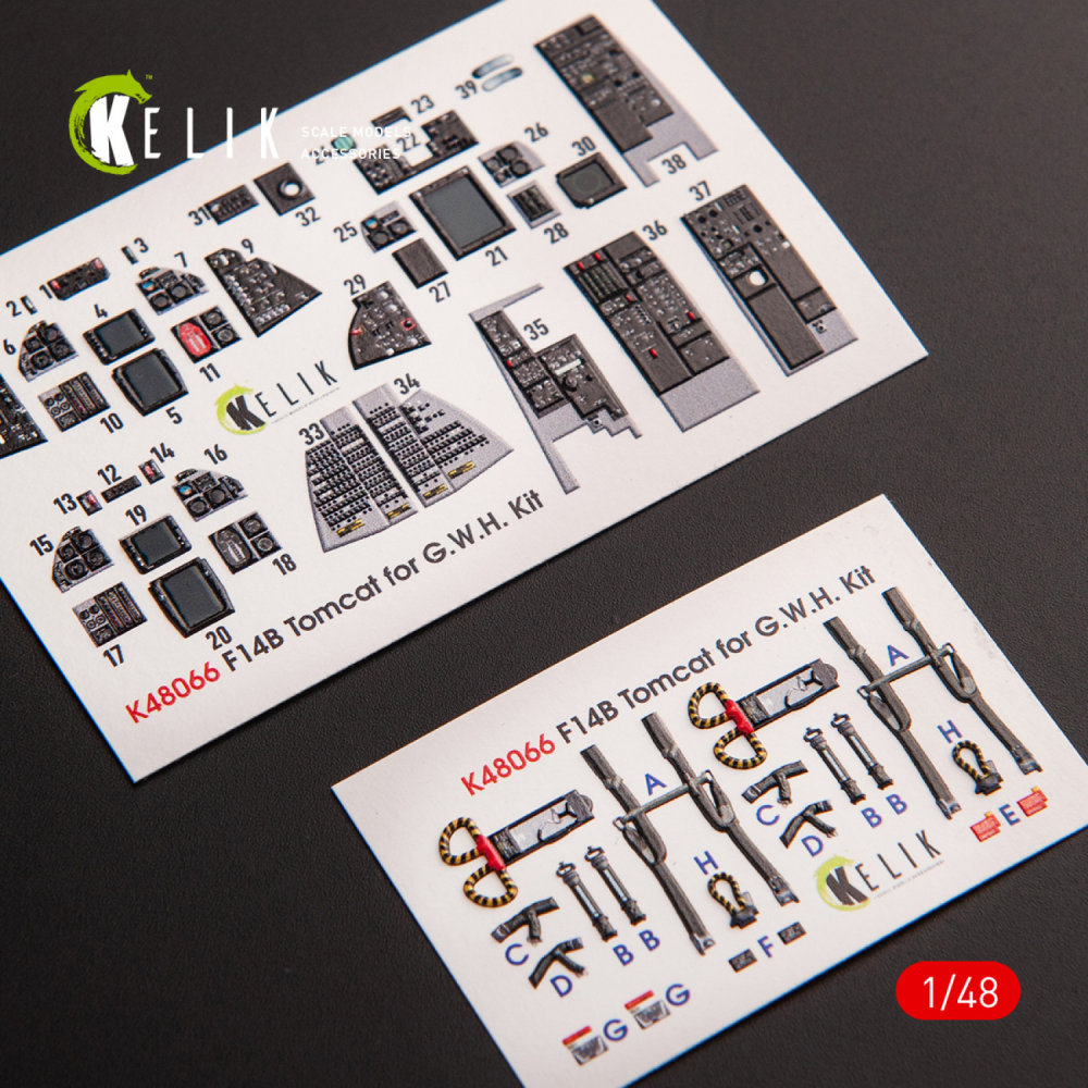 1/48 F-14B Tomcat interior 3D decals (GWH)