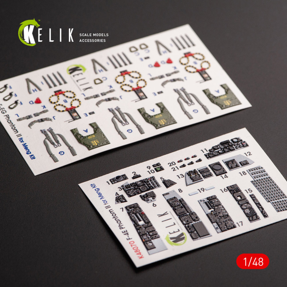 1/48 F-4E 'Phantom II' interior 3D decals (MENG)