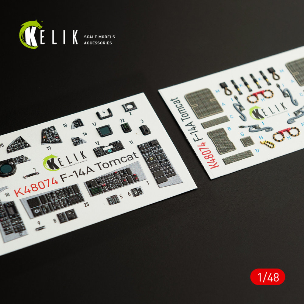 1/48 F-14A Tomcat interior 3D decals (ITAL)