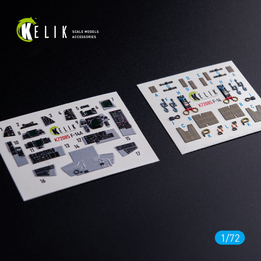 1/72 F-14A Tomcat - interior 3D decals (HAS) 