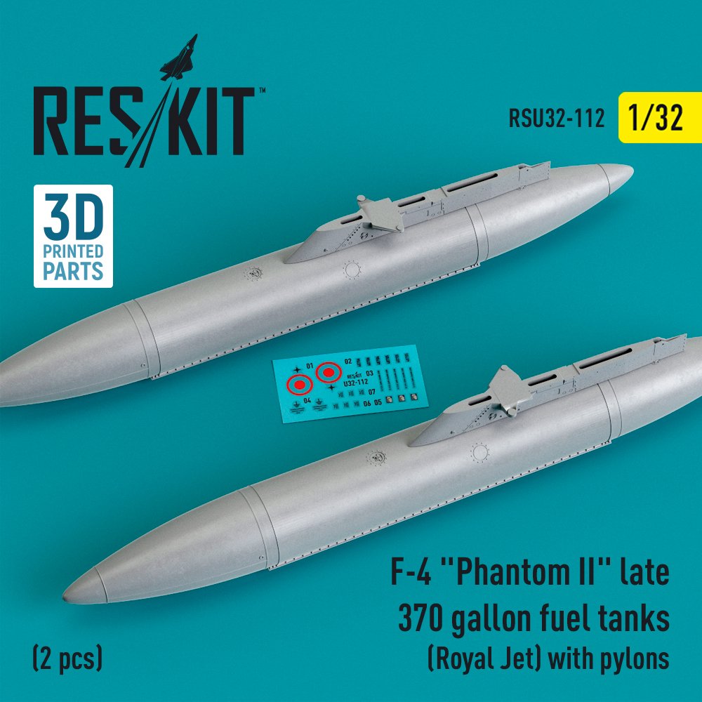 1/32 F-4 Phantom II late 370 gallon fuel tanks