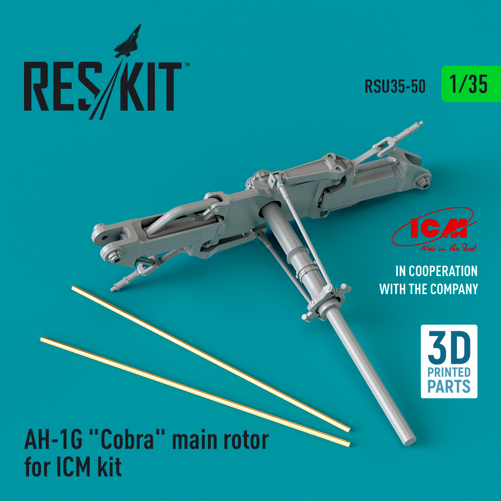 1/35 AH-1G 'Cobra' main rotor (ICM) 3D Print 