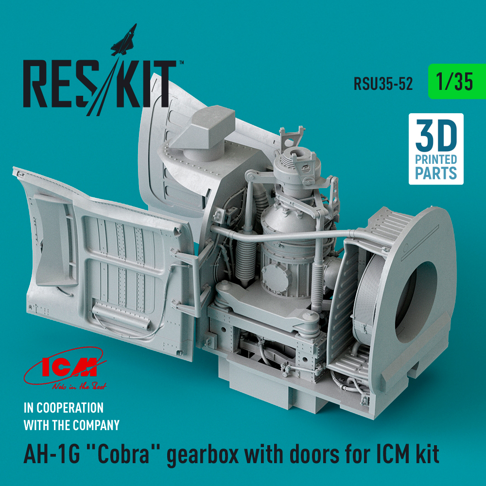 1/35 AH-1G 'Cobra' gearbox w/ doors (ICM) 3D Print