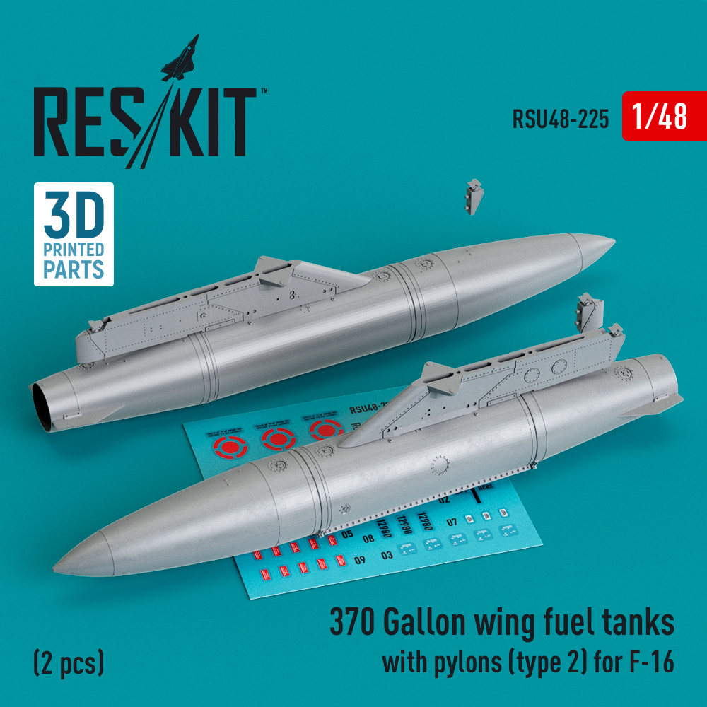 1/48 370 Gal. wing fuel tanks w/ pylons (type 2)