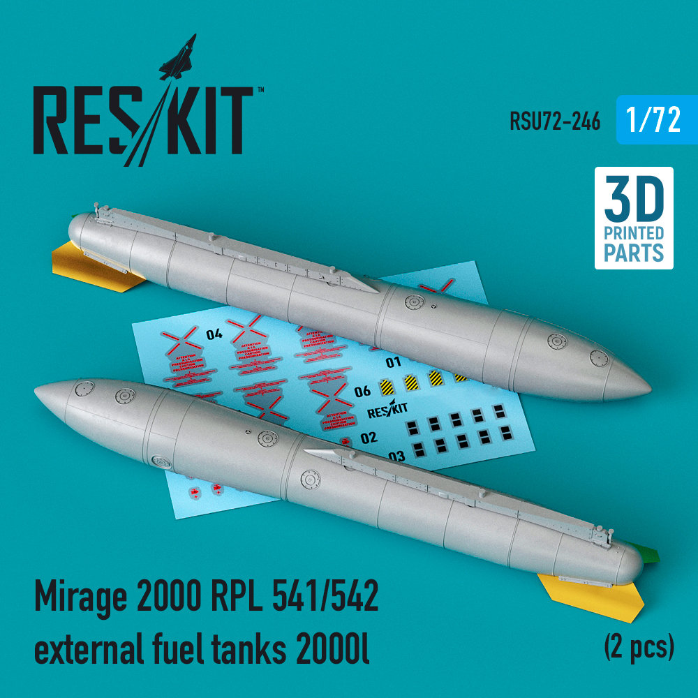 1/72 Mirage 2000 RPL 501/502 ext.fuel tanks 2000l