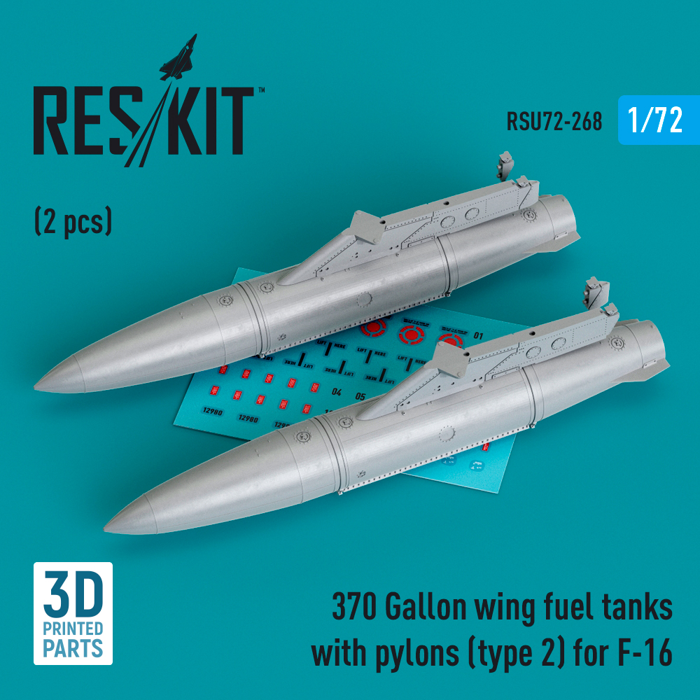 1/72 370 Gal. wing fuel tanks w/ pylons (type 2)