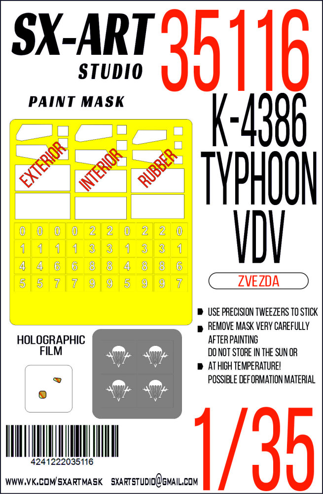 1/35 Paint mask K-4386 Typhoon-VDV (ZVE)