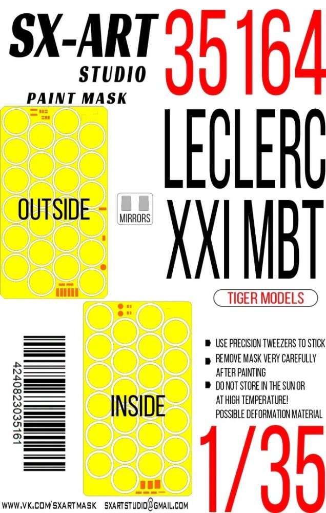 1/35 Paint mask Leclerc XXI MBT (TIGER M.)