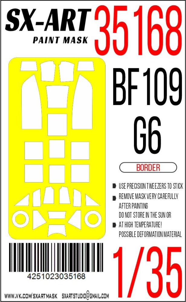 1/35 Paint mask Bf109 G-6 (BORDER)