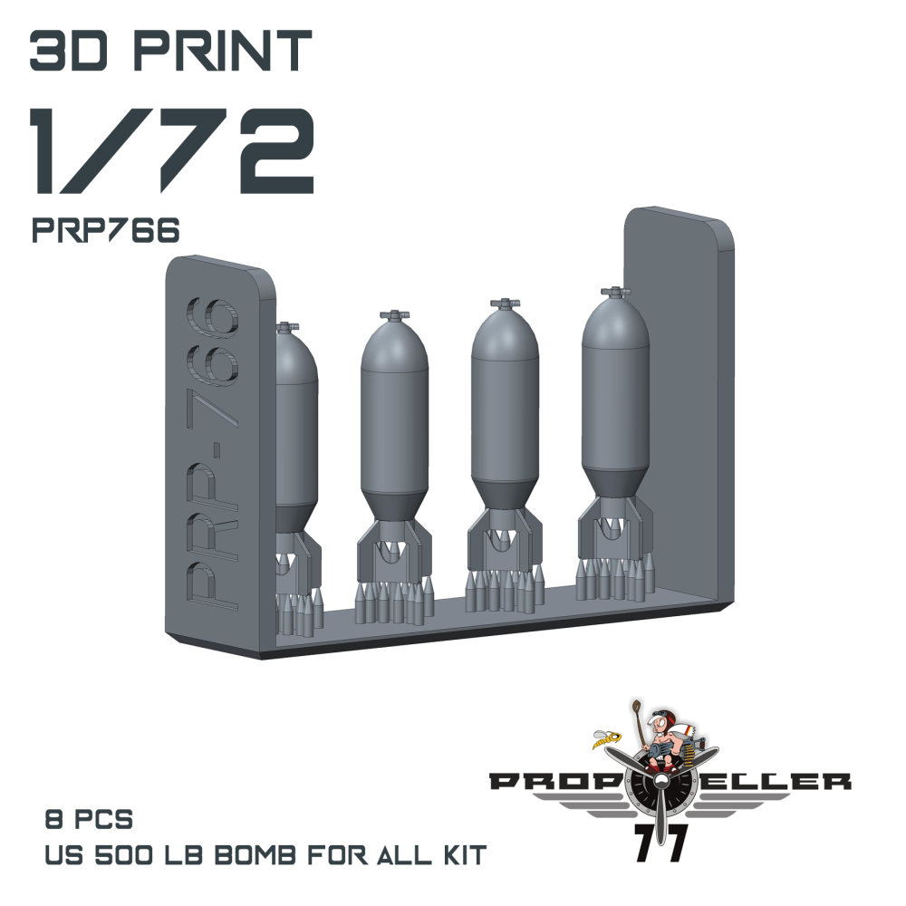 1/72 US 500 lb bomb (8 pcs.)