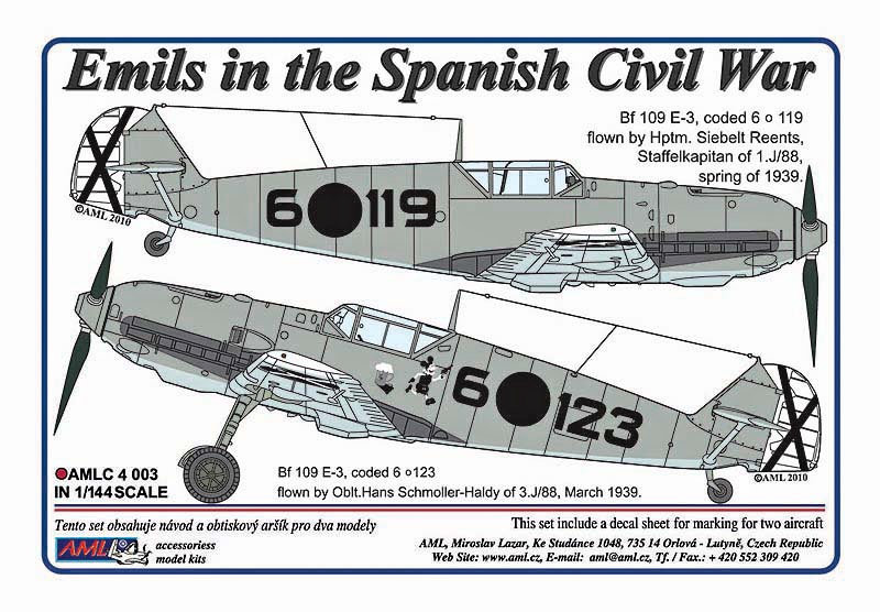 1/144 Decals Emils in the Spanish Civil War