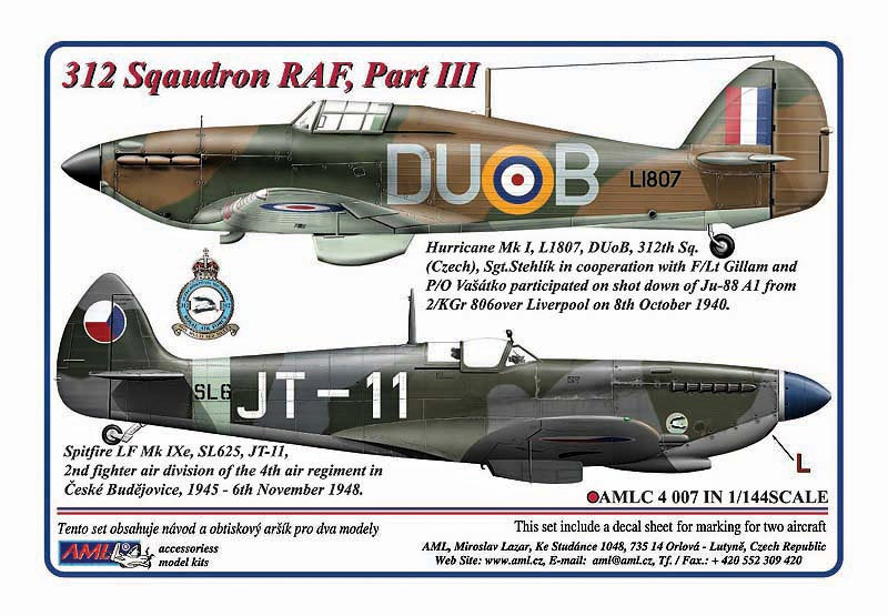 1/144 Decals 312 th Squadron RAF, Part III