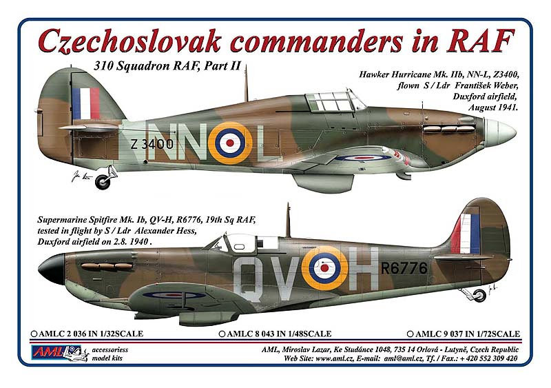 1/72 Decals Czechoslovak commanders in RAF