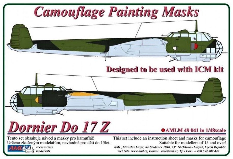 1/32 Camouflage masks Dornier Do 17 Z