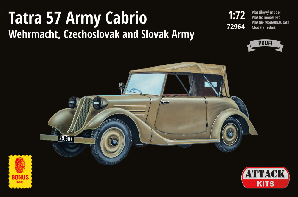 1/72 Tatra 57 Army Cabrio Wehrmacht, Czechosl.Army