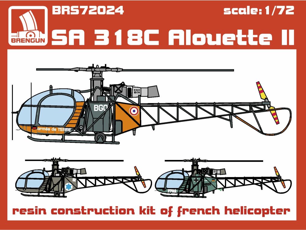 1/72 SA 318C Alouette II (resin kit)