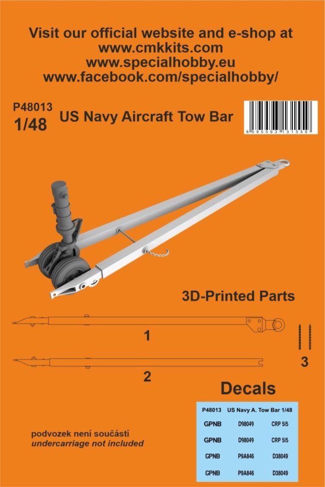 1/48 US Navy Aircraft Tow Bar (3D Printed)