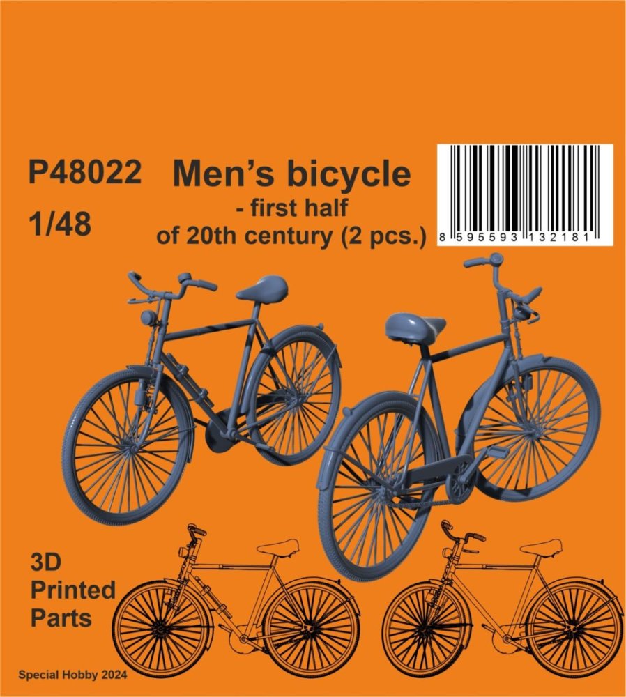 1/48 Men's bicycle - 1st half of 20th century (2x)