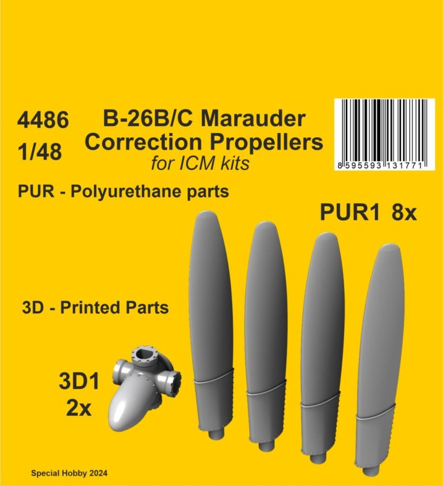 1/48 B-26B/C Marauder Correction Propellers (ICM)