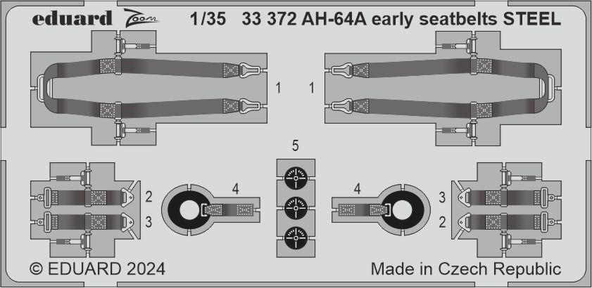 1/35 AH-64A early seatbelts STEEL (TRUMP)