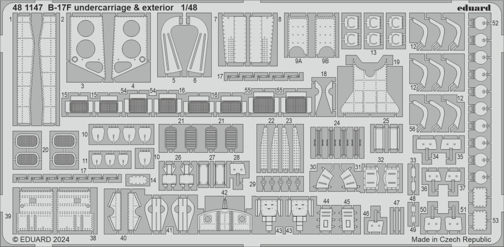 SET B-17F undercarriage & exterior (EDU)