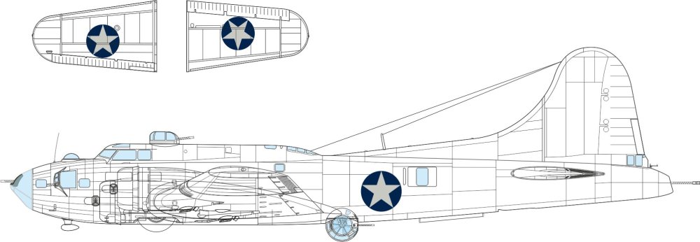 Mask 1/48 B-17F US nat. insignia rounded (EDU)