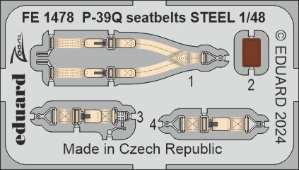 1/48 P-39Q seatbelts STEEL (ARMA H.)