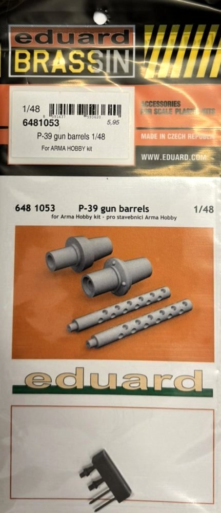 BRASSIN 1/48 P-39 gun barrels (ARMA H.)