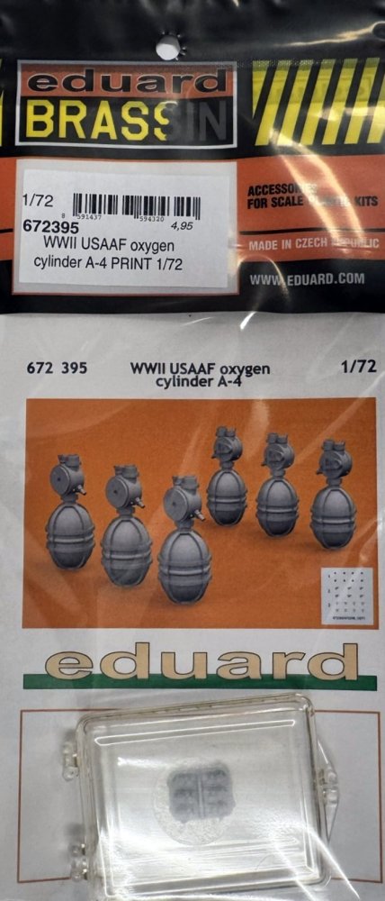 BRASSIN 1/72 WWII USAAF oxygen cylinder A-4 PRINT