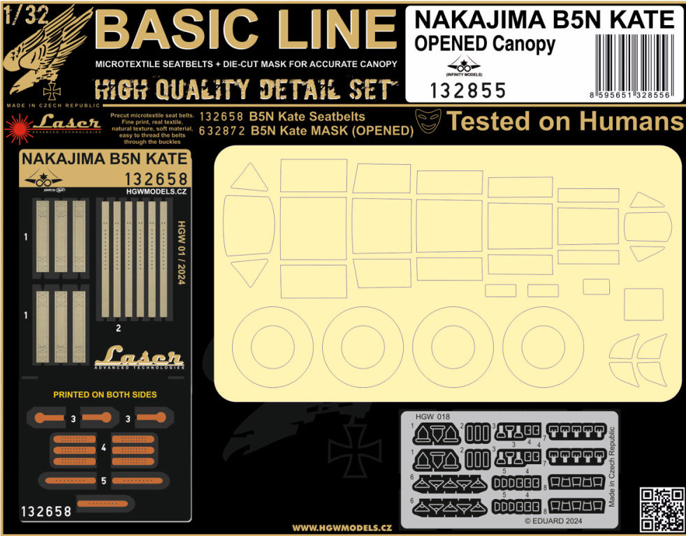 1/32 Nakajima B5N Kate Opened Canopy (BASIC LINE)