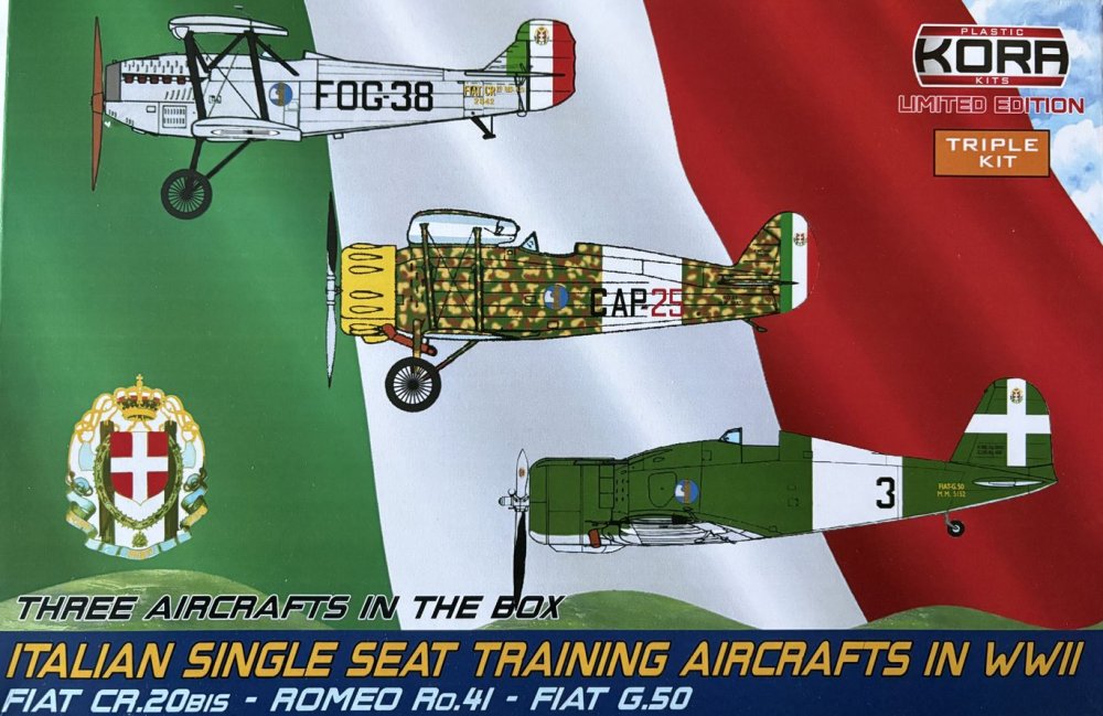 1/72 Italian 1-seat Training Planes WWII (3 kits)