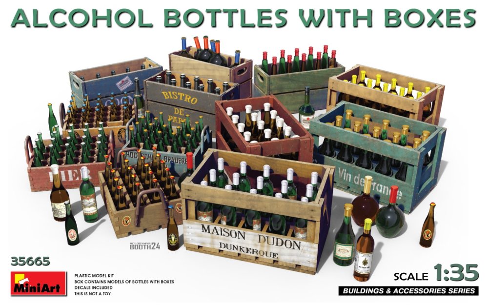 1/35 Alcohol Bottles w/Boxes