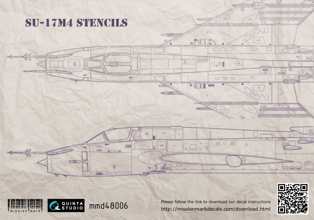 1/48 Decal Su-17M4 stencil