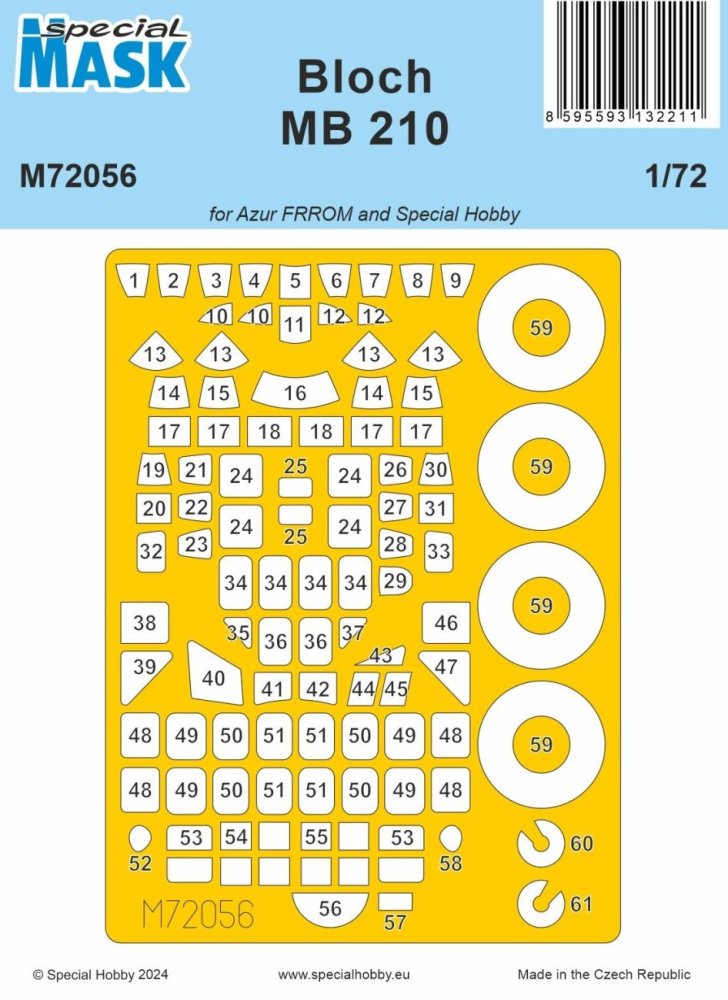 1/72 Mask for Bloch MB 210 (SP.HOBBY)