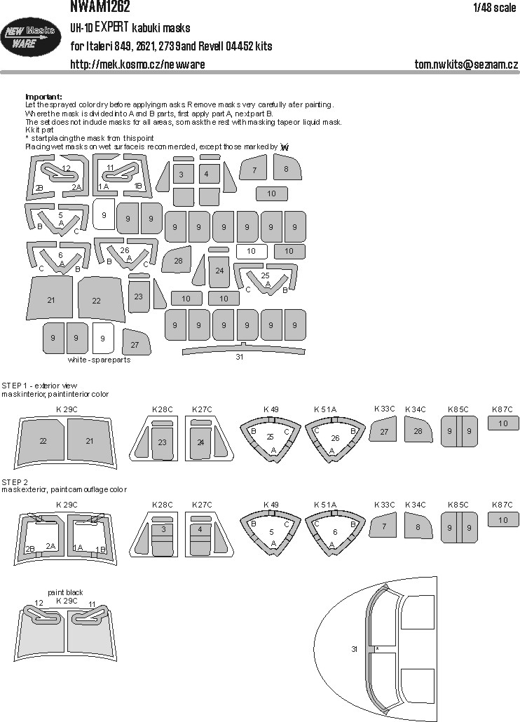 1/48 Mask UH-1D EXPERT (ITAL)