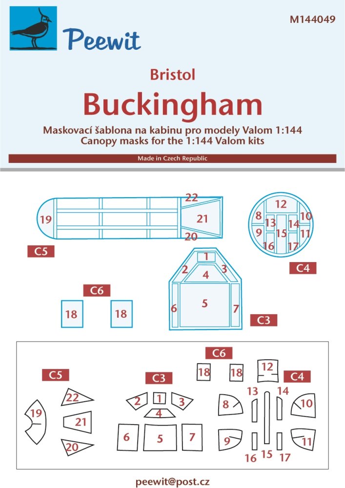 1/144 Canopy mask Bristol Buckingham (VALOM)