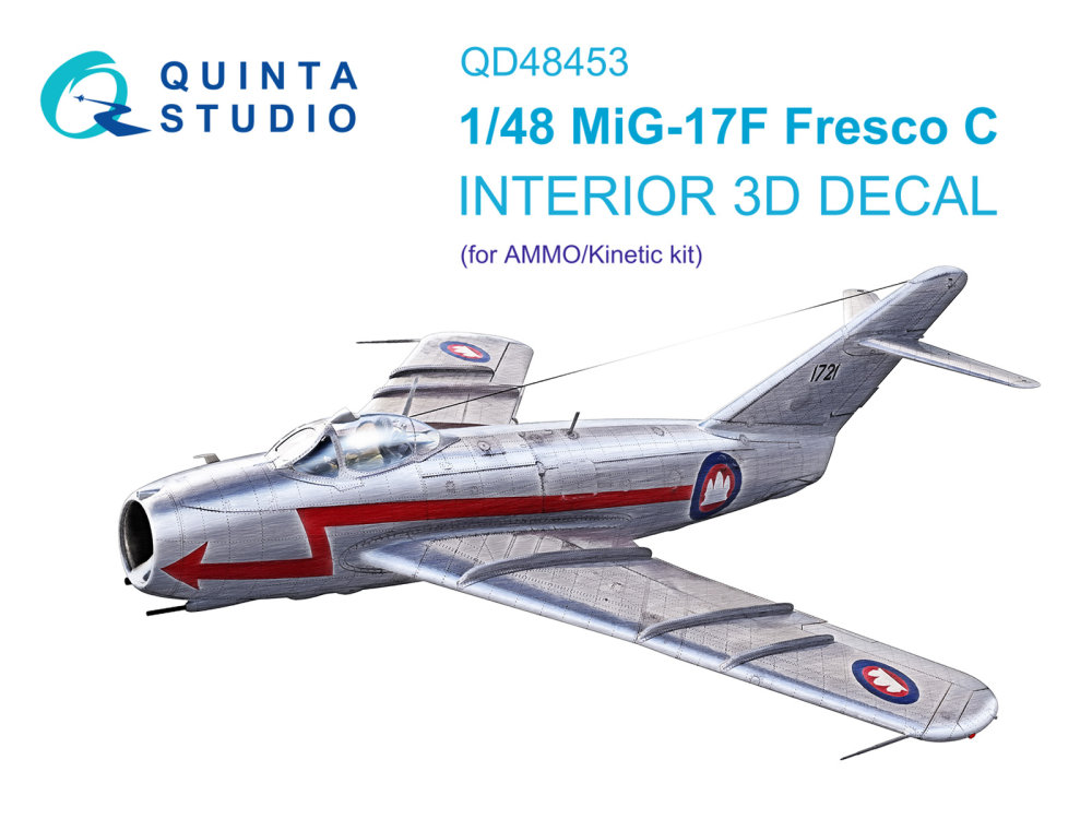 1/48 MiG-17F 3D-Print.&col. Interior (AMMO/KIN)