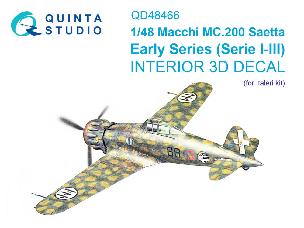 1/48 Macchi MC.200 Saetta (Early) 3D&col.Interior