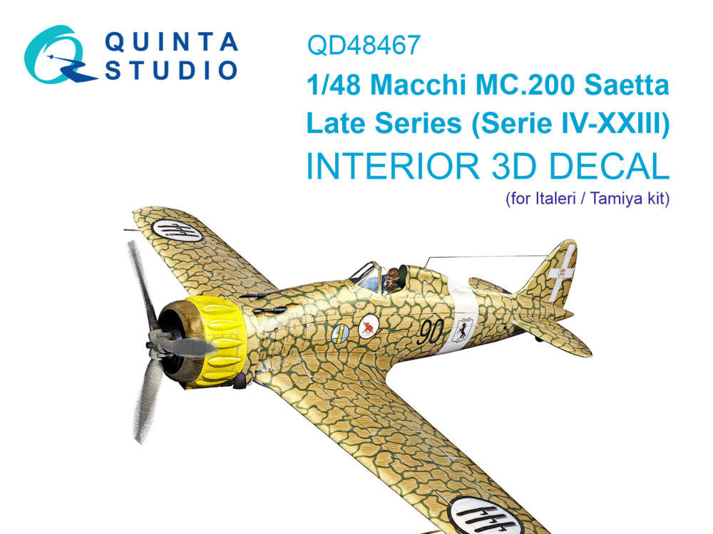 1/48 Macchi MC.200 Saetta (Late) 3D&col.Interior