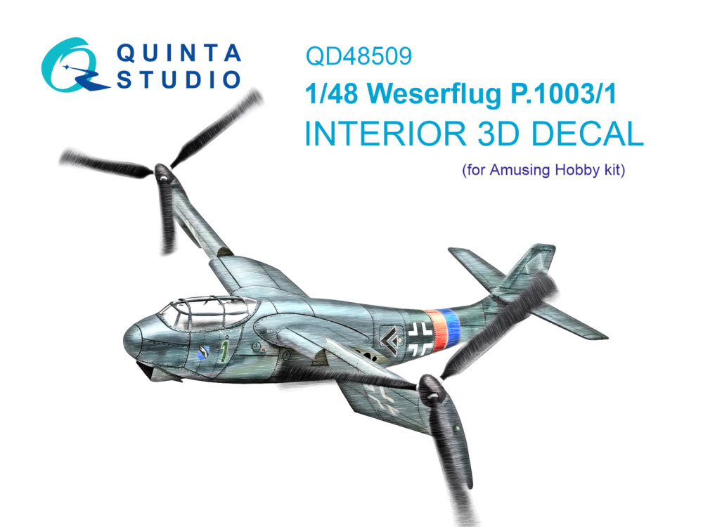 1/48 Weserflug P1003.1 3D-Print.&col.Int. (AMUS.)