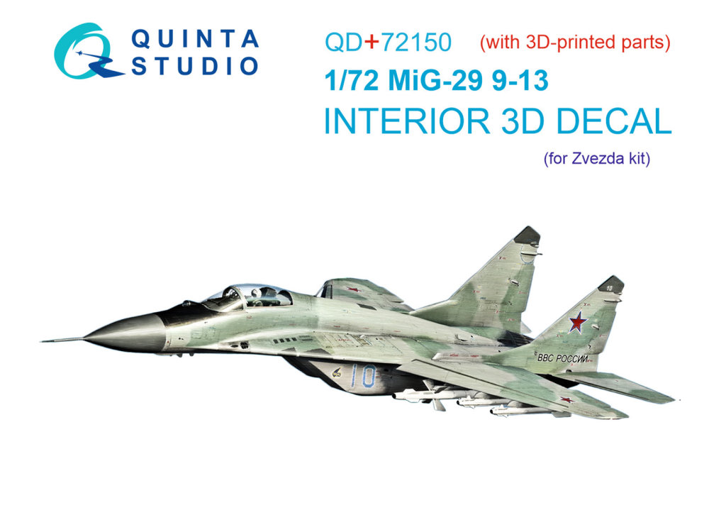 1/72 MiG-29 9-13 3D-Print.&col.Int. (ZVE) w/ resin