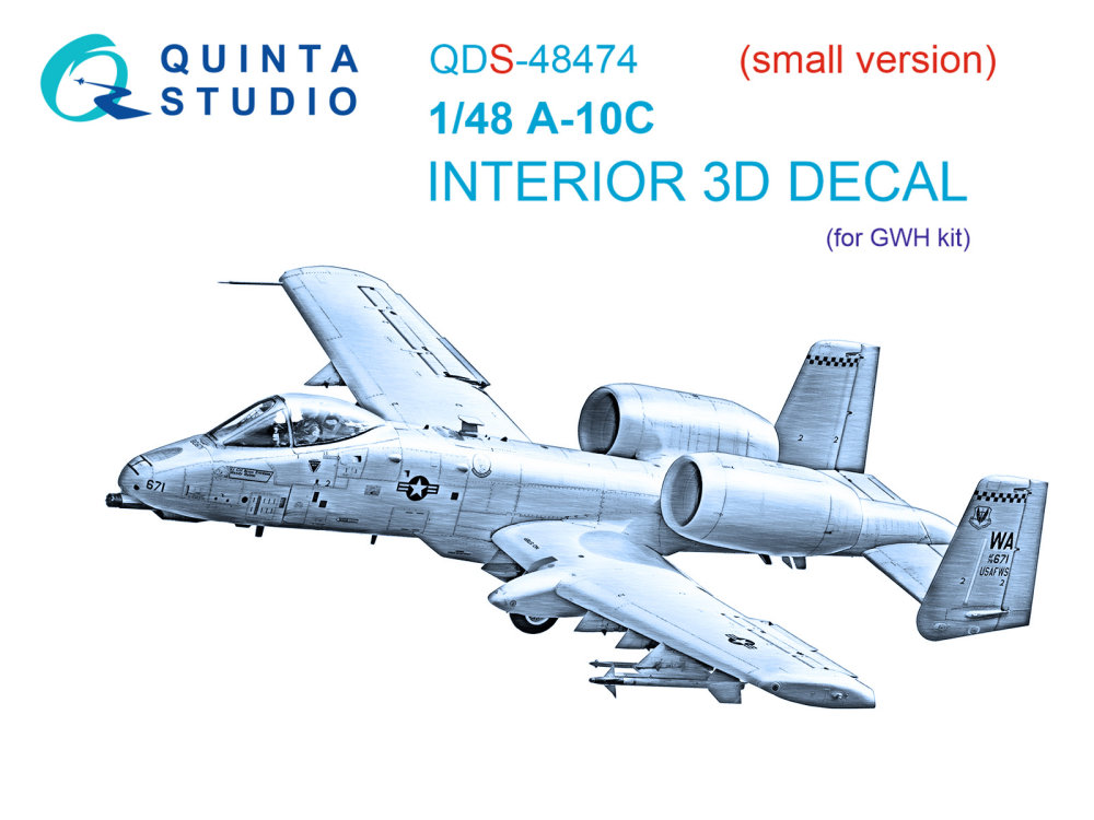 1/72 A-10C 3D-Print.&col. Interior (GWH) SMALL