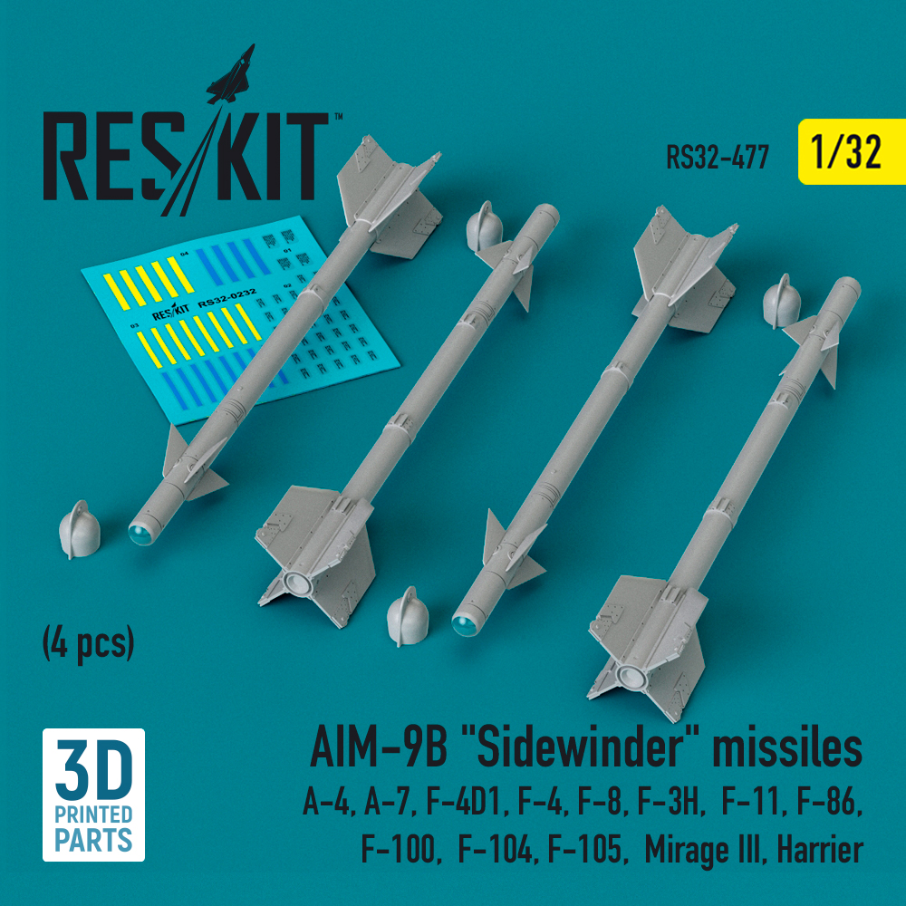 1/32 AIM-9B 'Sidewinder' missiles (4 pcs.)