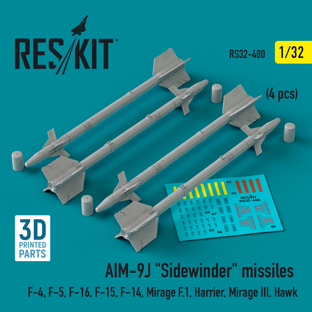 1/32 AIM-9J 'Sidewinder' missiles (4 pcs.)