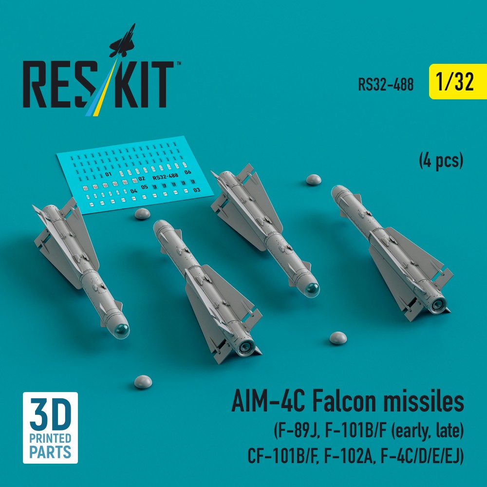 1/32 AIM-4C Falcon missiles (4 pcs.)