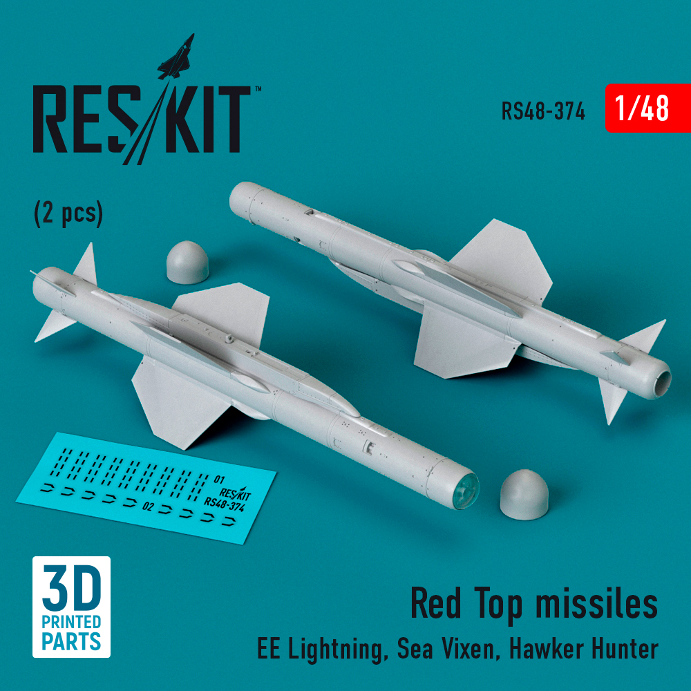 1/48 Red Top missiles (EE Lightning, Sea Vixen)