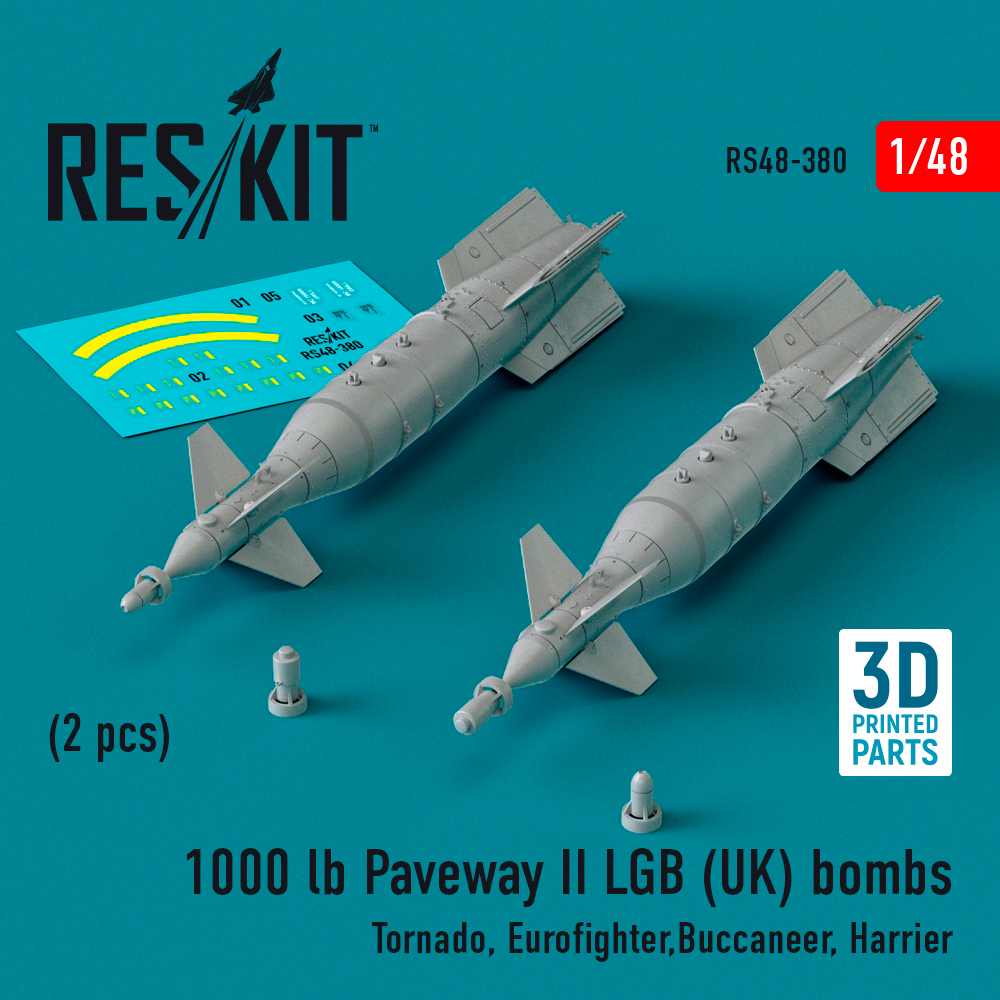 1/48 1000 lb Paveway II LGB (UK) bombs (2 pcs.)