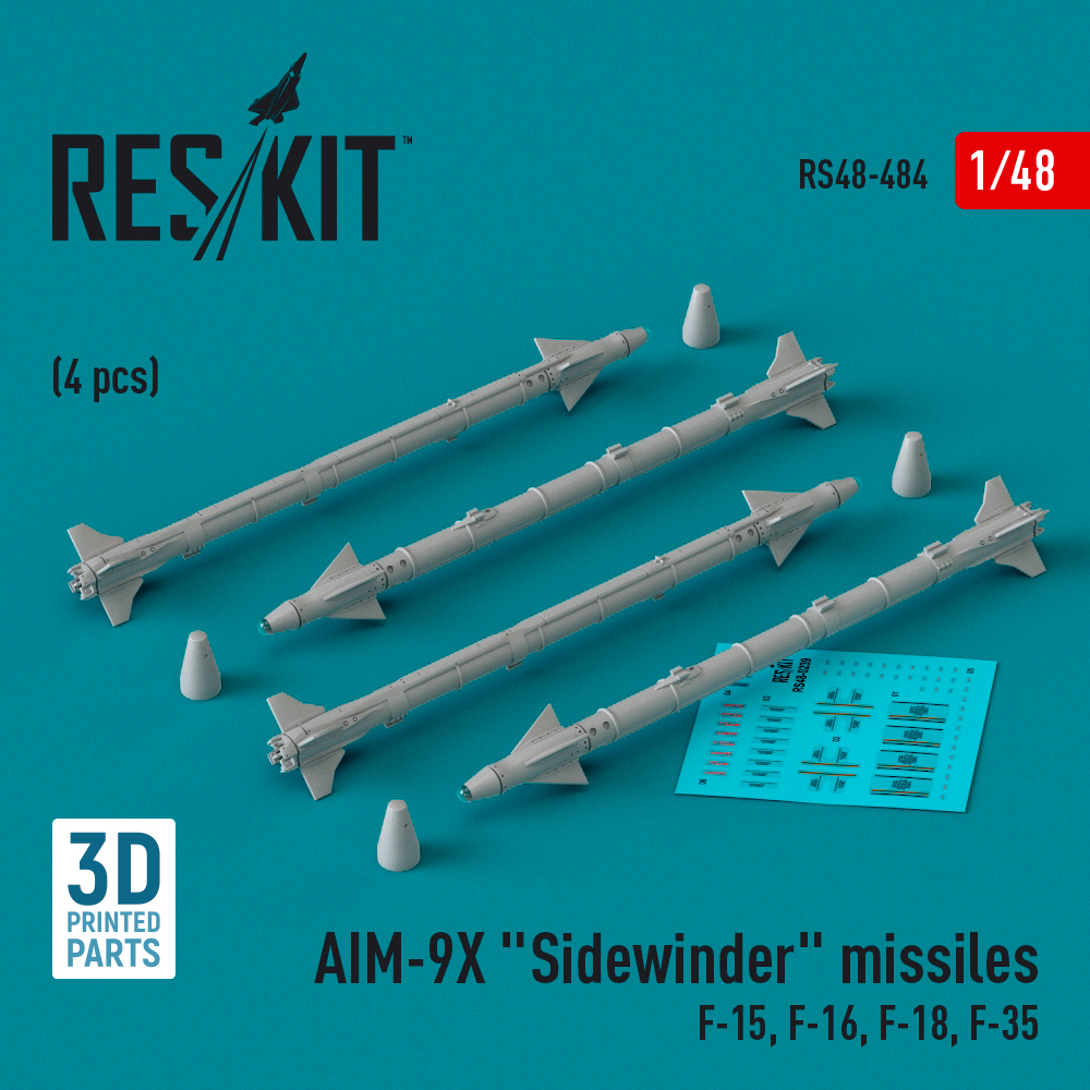 1/48 AIM-9X 'Sidewinder' missiles (4 pcs.)