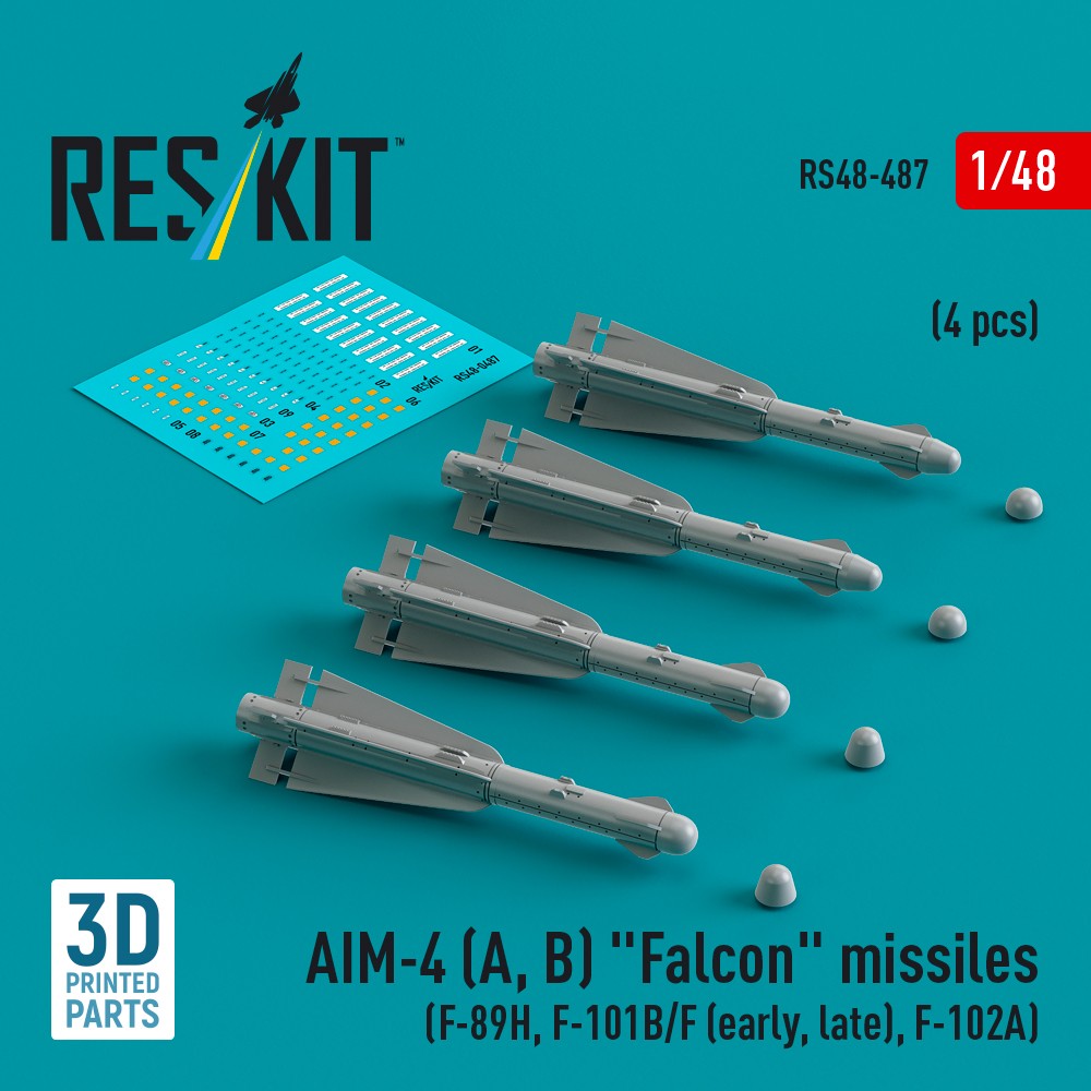 1/48 AIM-4 (A, B) 'Falcon' missiles (4 pcs.)