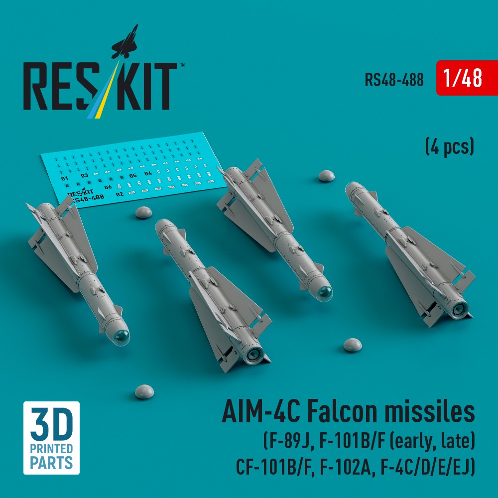 1/48 AIM-4C Falcon missiles (4 pcs.)